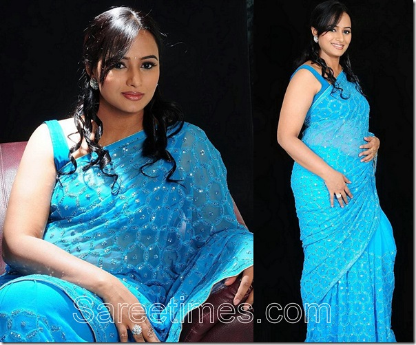 Anupama_Blue_Saree