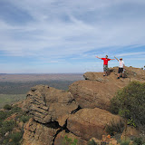 En lang bestigning til udsigt over Flinders Ranges og Wilpena Pound
