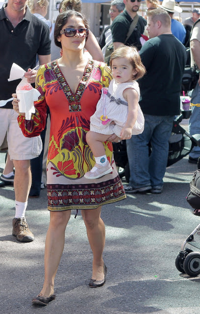 IMAGE ID # 1954950 Salma Hayek and her beautiful baby girl Valentina enjoy a day at the market in Los Angeles. Valentina was not impressed with the animals; she would not ride a pony and would not pet a bunny, but was very excited about her ice cream.    CR: COQ/Fame Pictures   03/01/2009 --- Valentina Paloma Pinault, Salma Hayek --- (C) 2009 Fame Pictures, Inc. - Santa Monica, CA, U.S.A - 310-395-0500 / Sales: 310-395-0500