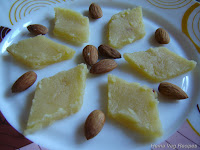 Badam Burfi or Almond Burfi