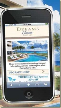 Dreams Cancun Mobile Concierge Site