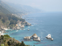 Rocks in the water at Big Sur