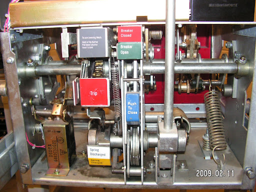 Front view of the breaker, with cover removed.