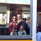 Trish finds a family photo op in the brief sunshine.