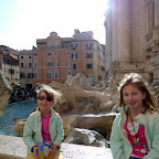 Trevi fountain in the evening, with our new Zhu Zhu pets!