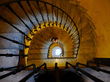 The spiral staircase at Daphne B&B.