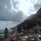 The weather provides dramatic backdrop to the Amalfi coast.