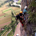 The girls are watched by their guides, but climb the entire course themselves.