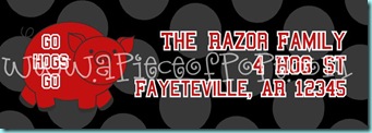 razorback label