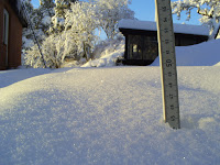 13 Dec 2008 45 cm snö. Antagligen rekord under tiden vi bott här...