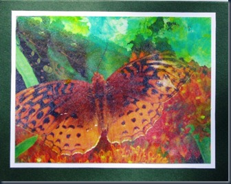 2011 04 LRoberts Exploring Image Transfers Paint Glazes Butterfly Card