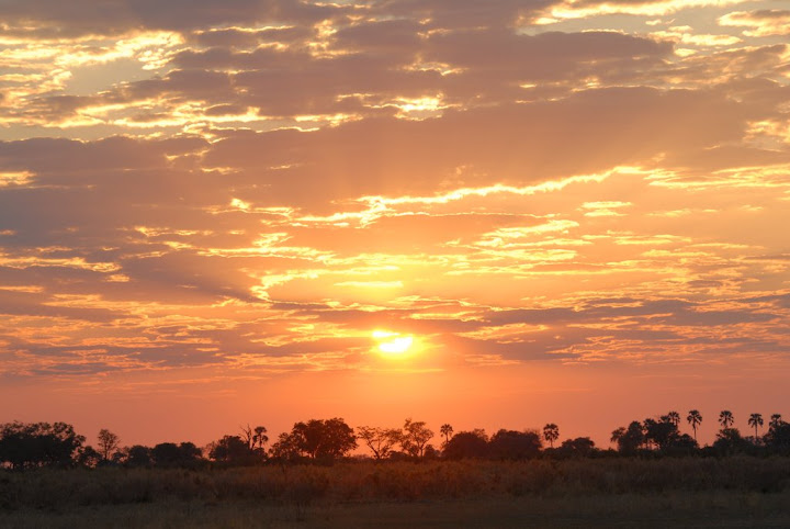 tramonto in botswana