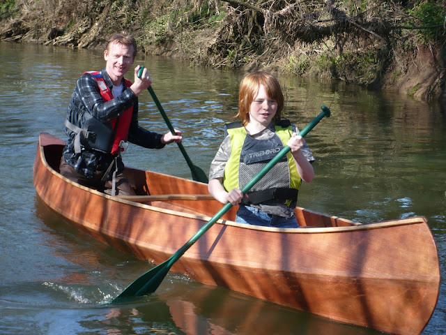 Proudly paddling their newly made Lakota