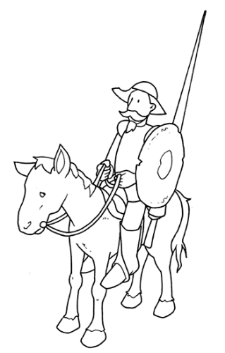 dibujos de Don Quijote de la Mancha para colorear - Jugar y Colorear