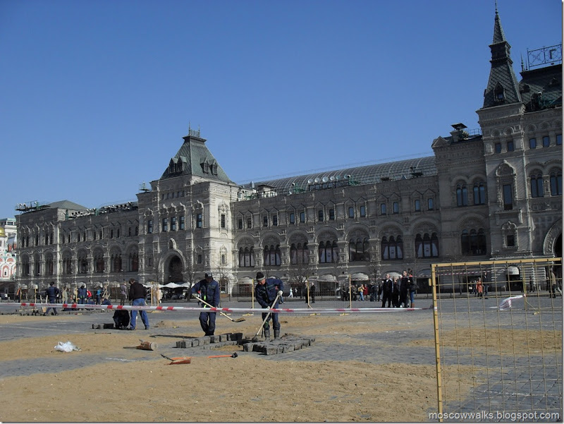 Ремонтные работы на Красной площади