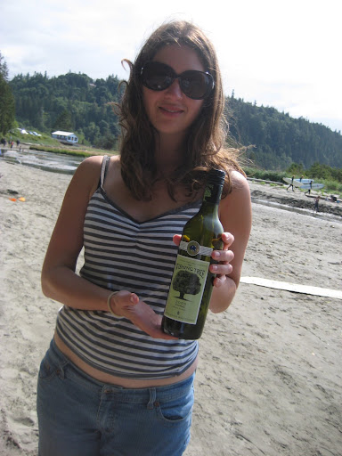 Time for some wine on the beach!  Biatch.