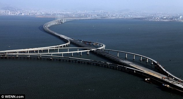 Qingdao Haiwan Bridge Seen On www.coolpicturegallery.us