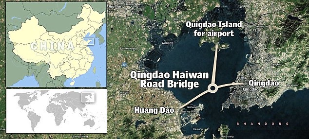 جسر كينغداو هايوان المائي الأطول في العالم .. Qingdao-haiwan-bridge2%5B2%5D