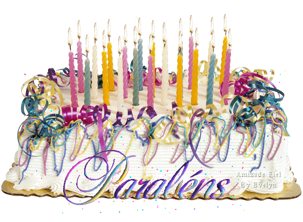 bolo de aniversário gif animado Parabéns confete s