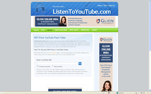 One of the formats is mp3.