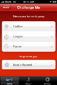 Challenge me function allows you to go longer, faster and farther, beating your records