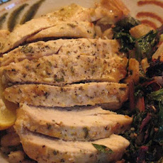 Tuscan Lemon Chicken With Warm Bean Salad