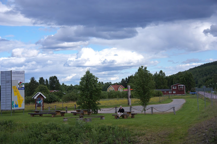 Bij de brug over de Klarälvan rivier