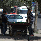 Billardturnier am Straßenrand