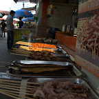 gebratener Tintenfisch am Straßenrand