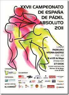CAMPEONATO DE ESPA&Ntilde;A DE PADEL ABSOULTO 2011 EN VITORIA