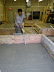 The plaster is vibrated to get rid of air pockets
