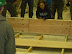 Top and bottom plates are placed on runners to keep form off the ground