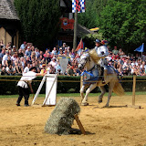 Ye olde jouster, aiming for a target.