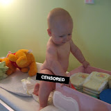 Why get a diaper changed when standing is so much more fun? (October)