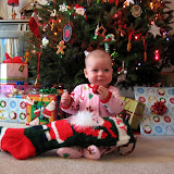 Ready for her first Christmas. (December)