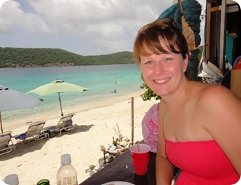 Jill at Coki Beach, St Thomas USVI