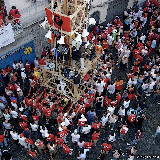 Il Giglio del Bettoliere si avvicina all'ingresso di via Tanzillo; anno 2005.