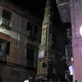Il Beccaio balla alla fine di via San Felice prima di girare per via Cocozza ('o vice d''e monache); anno 2004.