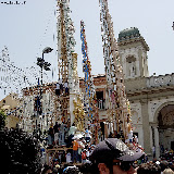 Giglio dell'Ortolano mentre si appresta a concludere la sua esibizione; anno 2007.