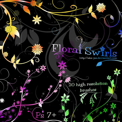 Floral Swirl Photoshop Brushes Floral Swirl Photoshop Brushes