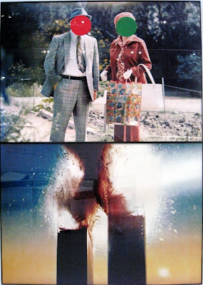 John Baldessari Two Highrises (with Disruptions)/ Two Witnesses (Red and Green) 1990