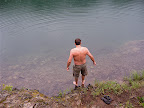 Ryan goes for a morning swim