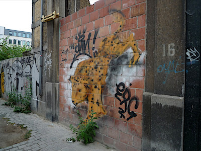 cheetah on a wall