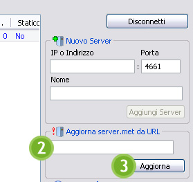 Aggiungere i server di eMule