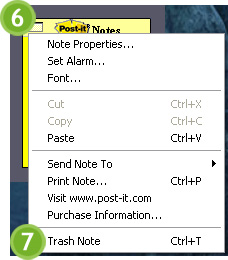 Cancellare il post-it