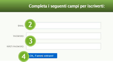 Form di registrazione a BudgetUP