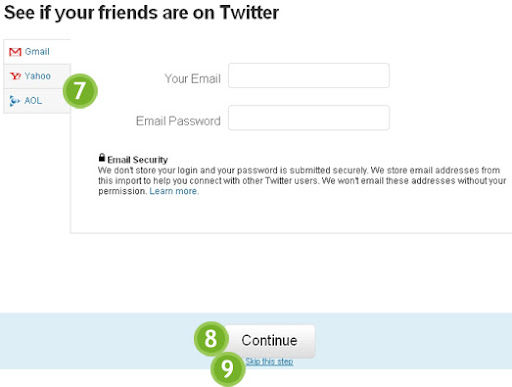 Aggiungere amici a Twitter