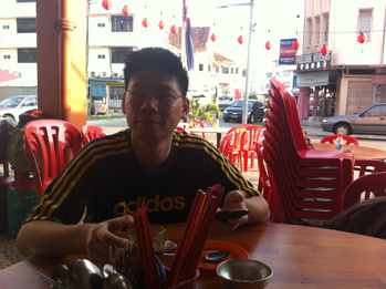 The first breakfast at mersing!