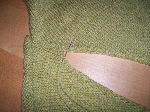 assembler manches tricot