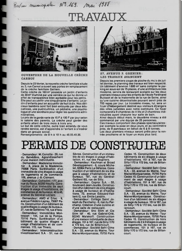 5)_Revue_Municipale_n°169_Mai_1988_Boulogne-Billancourt_page_7